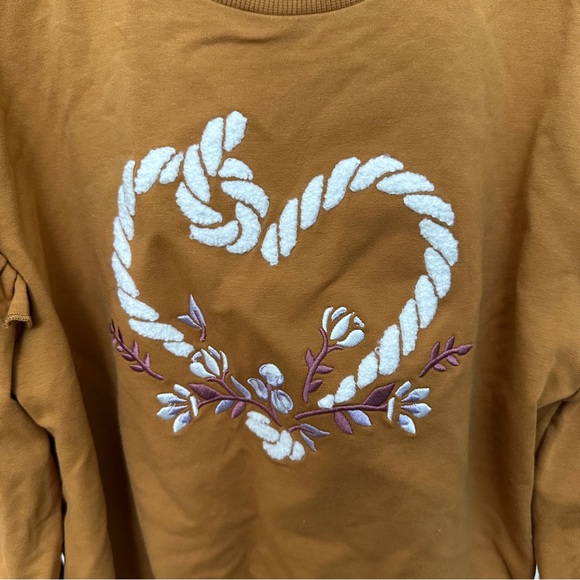 MILES THE LABEL Lasso Heart on Dijon Terry Top SIZE 8y - Picture 2 of 5